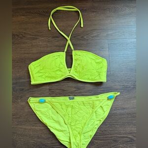 Aerie lime green bikini set / L & XL